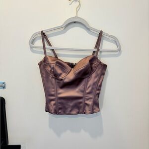 Aritzia Wilfred Bustier Corset Top in Mauve